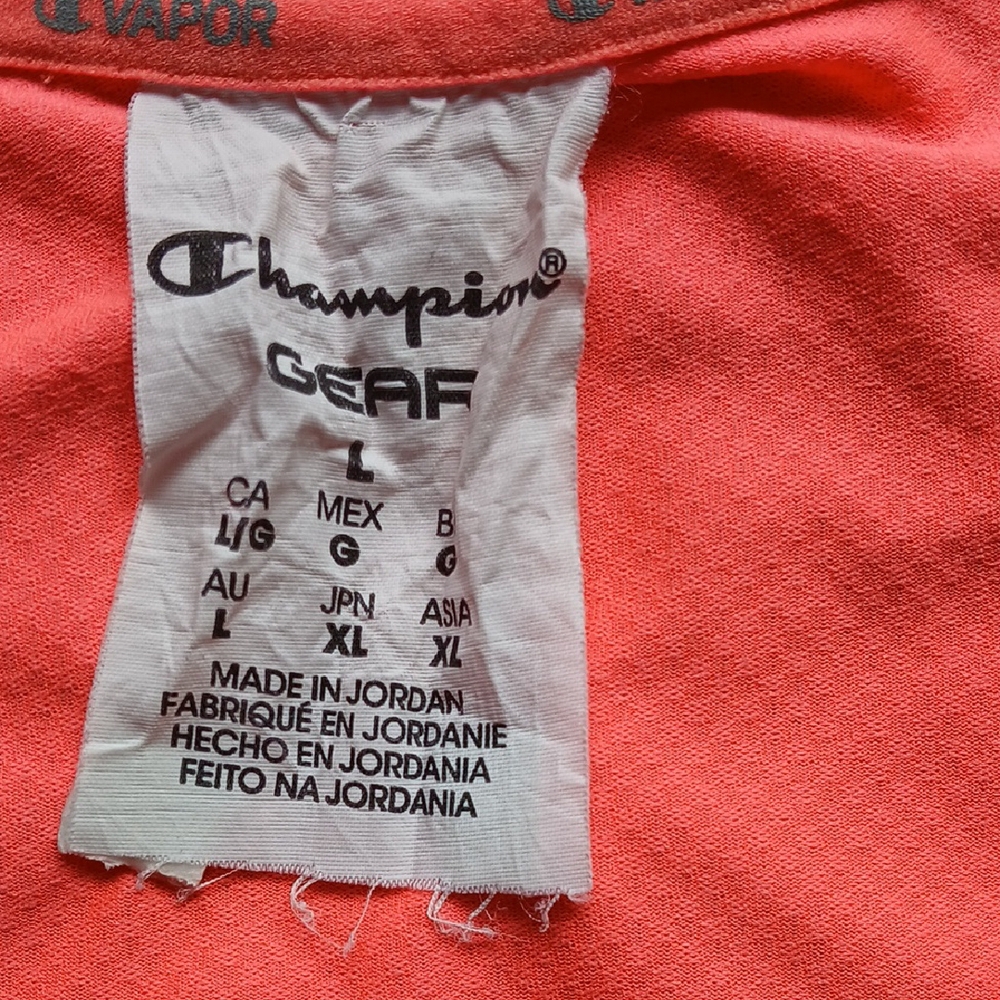 Champion Pink Fitted Short Sleeve Tee Sz L - Picture 2 of 7